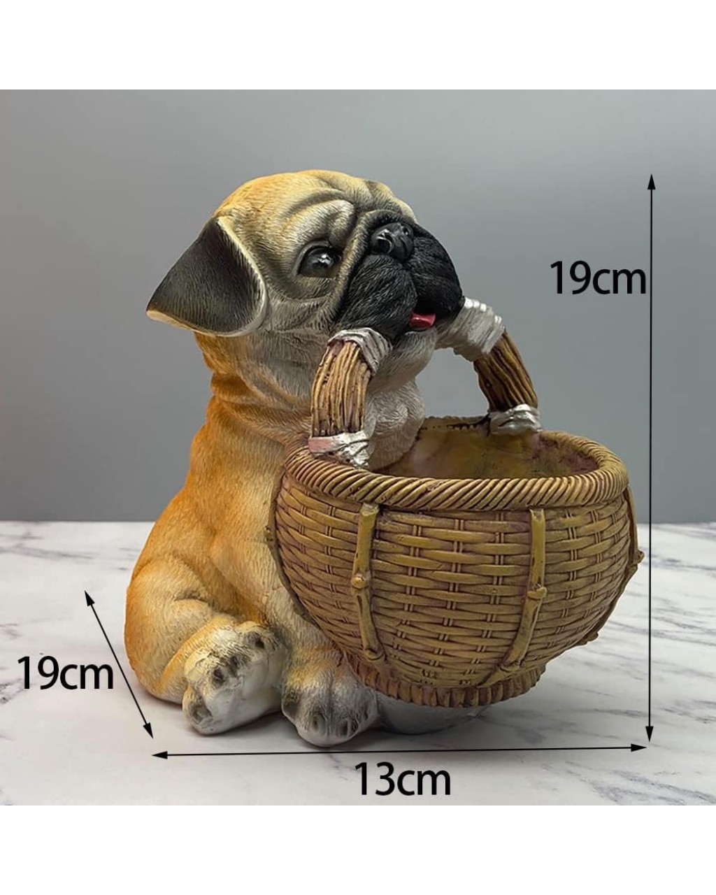 YY2042 Sepetli Köpek Ağzında Sepet Tutan Silikon Kalıp – Sevimli ve Şık Dekoratif Hediye!